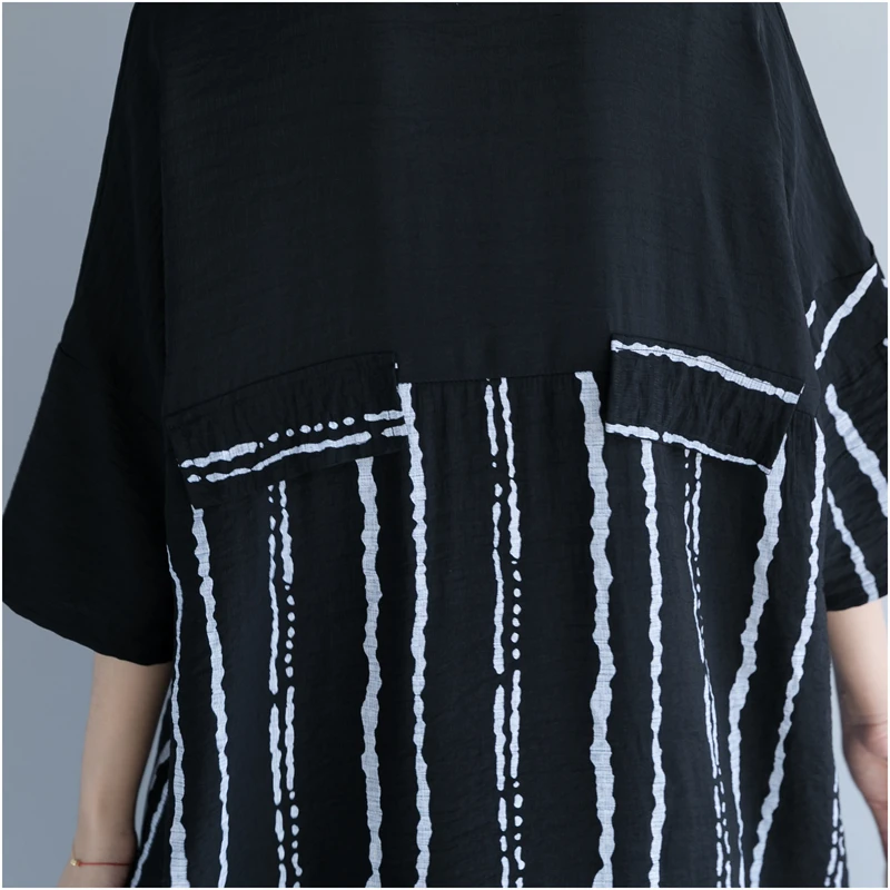 

BIG SIZE 4XL Summer Women European Fashion Stripe Tops Ladies Female Plus Large Long Cotton Linen Loose Blouse Shirt Blusas