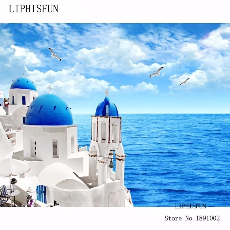 

Full Square Diamond 5D DIY Diamond Painting Aegean Sea Embroidery Cross Stitch Rhinestone Mosaic Painting Decor Gift