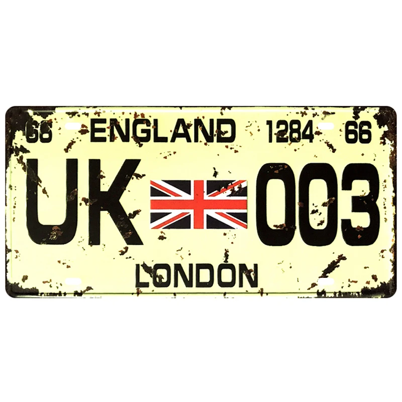 Металлический номерной знак американского стандарта с 3 цифрами металлический