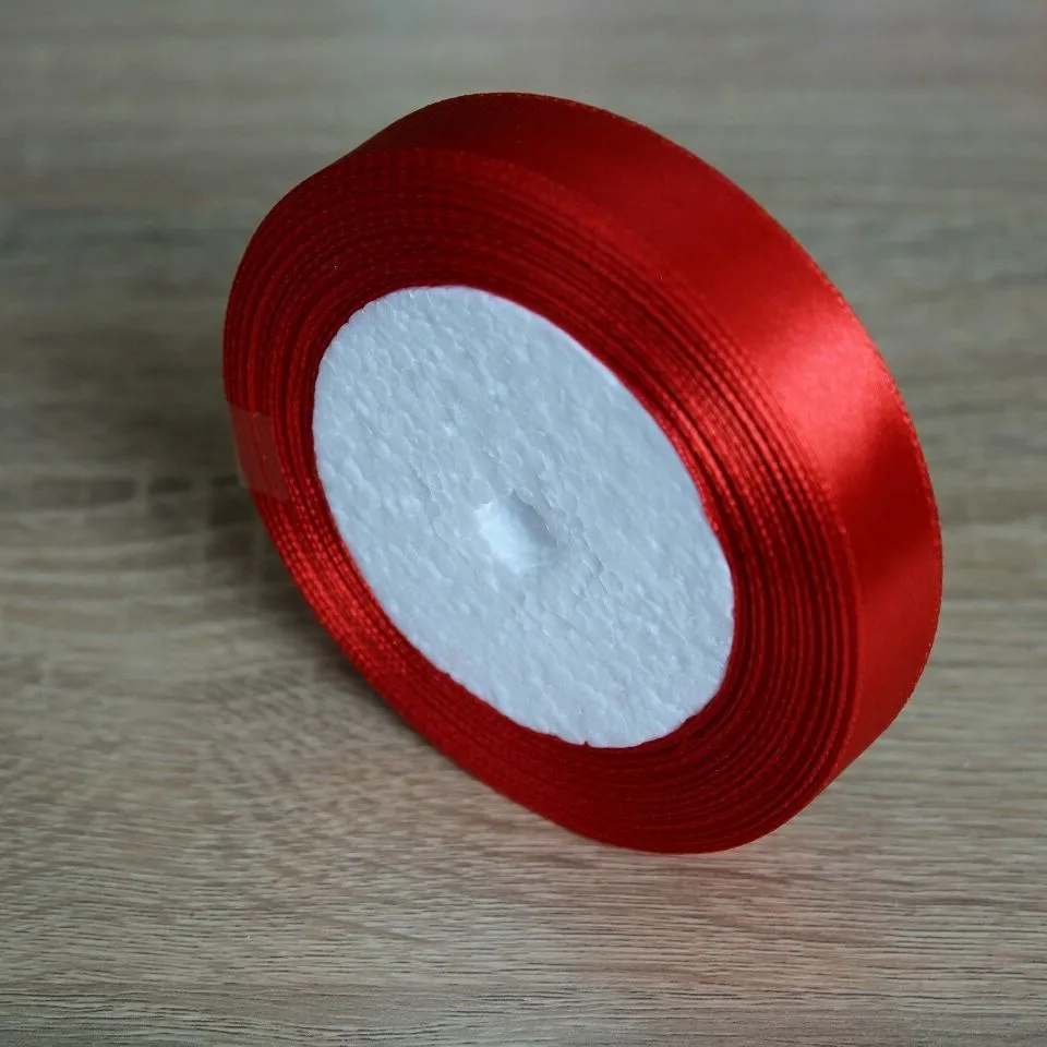 Однотонная широкая атласная лента 16 мм 25 ярдов/пакет материалы ручной работы