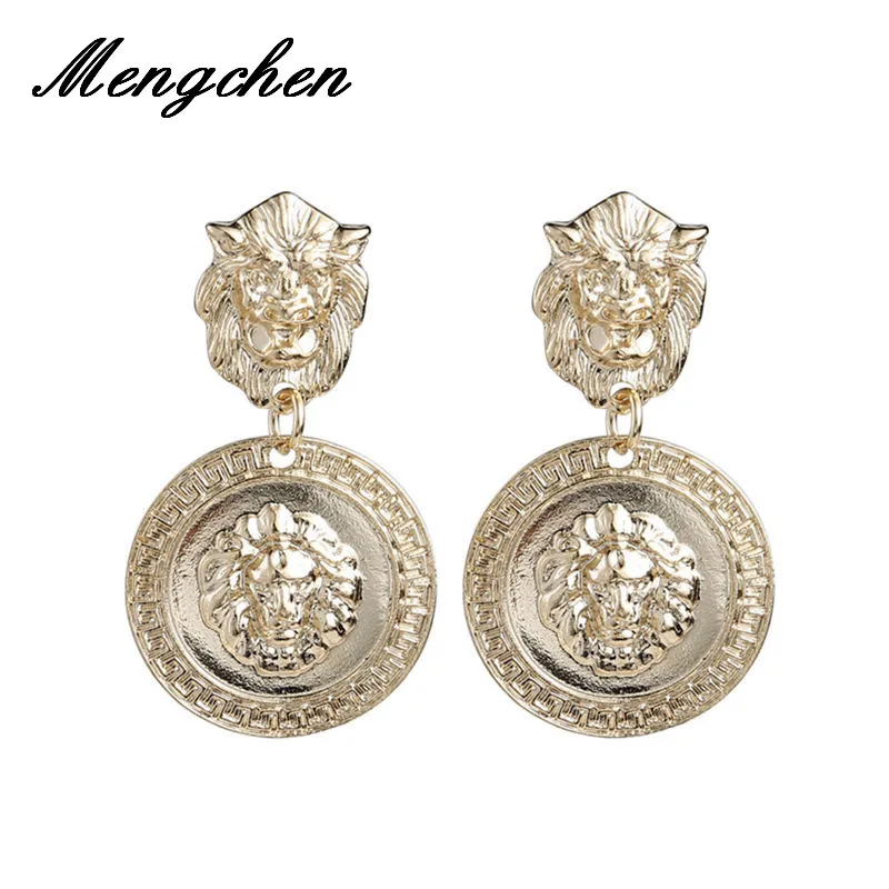 Крупные новые дизайнерские рельефные серьги подвески из сплава для