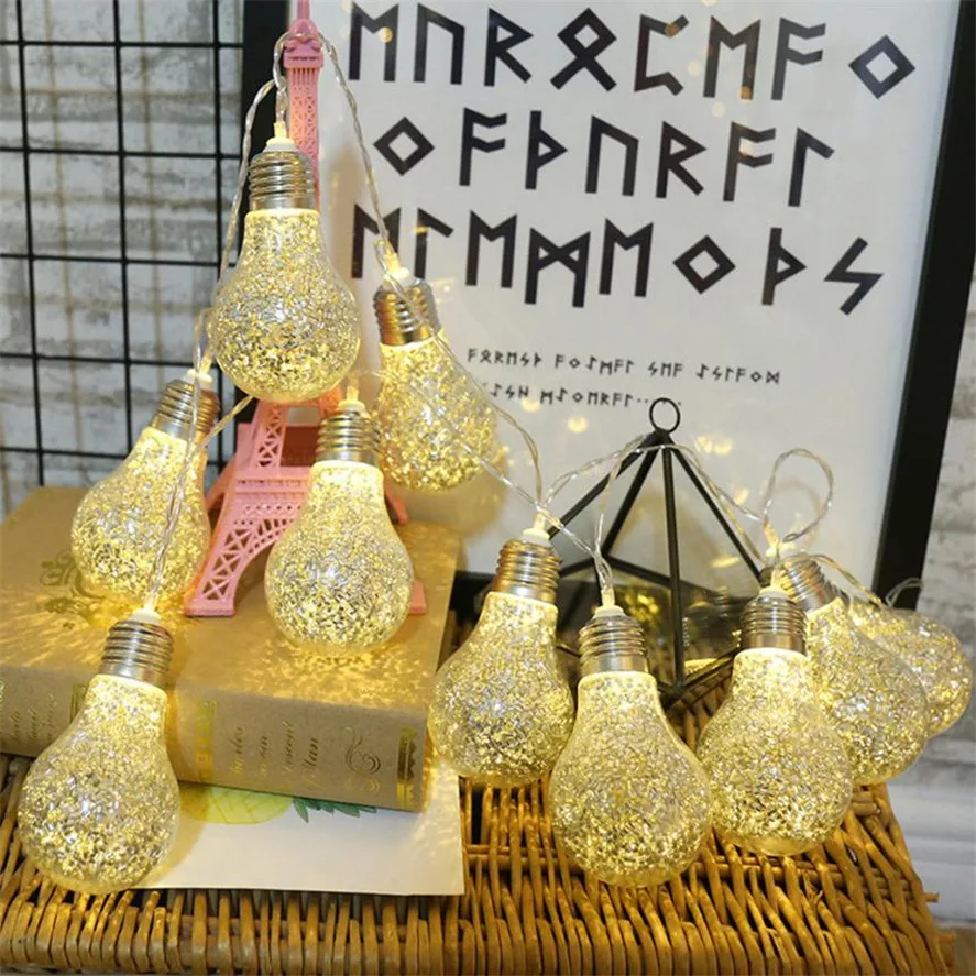 Happy Home 1 шт. 5 м 10 светодиодных хлопковых шаровых гирлянд для вечеринки свадьбы