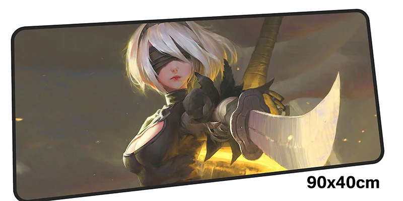 Size 900x400X2MM Nier automata коврик для мыши геймер 900x400 мм notbook коврик для мыши гелевый большой игровой коврик для мыши Аниме-пэд мышь PC стол padmouse аксессуары - Цвет: Size 900x400X2MM