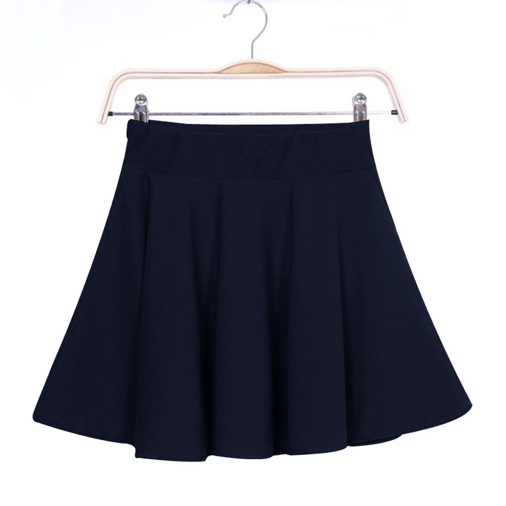 Dark Blue Новая женская юбка, Сексуальная Мини Короткая юбка, Осенние юбки, женские тянущиеся плиссированные юбки-пачки с высокой талией, Лучшая распродажа-WT - Цвет: Dark Blue