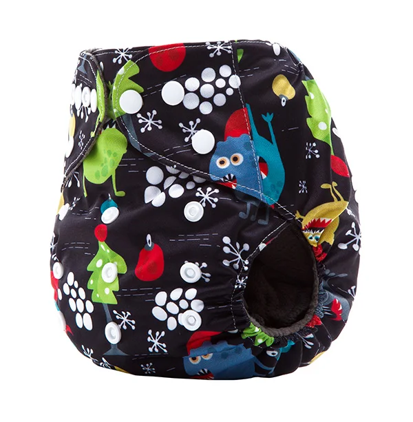 TCX31 AnAnBaby праздник печатает Bamboo уголь Детские подгузники экологические моющийся ткань пеленки с двойной клиньев для 3-15 кг - Цвет: TCX31