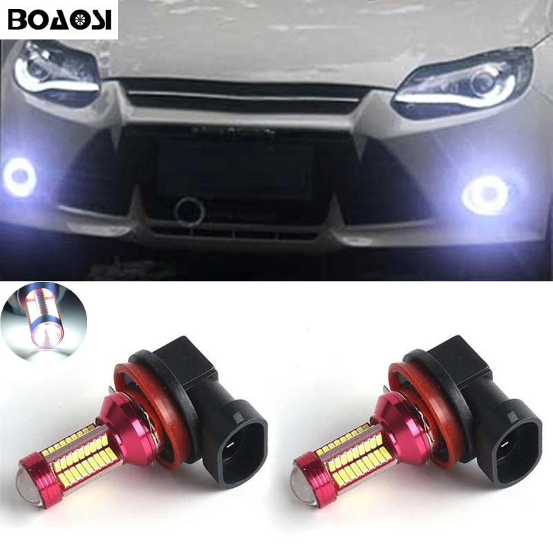 BOAOSI 2x H8 H11 4014 CREE чип светодиодный противотуманный Светильник лампы без ошибок для FORD MONDEO MK3 MK4 C-MAX S-MAX FOCUS 01+ FUSION