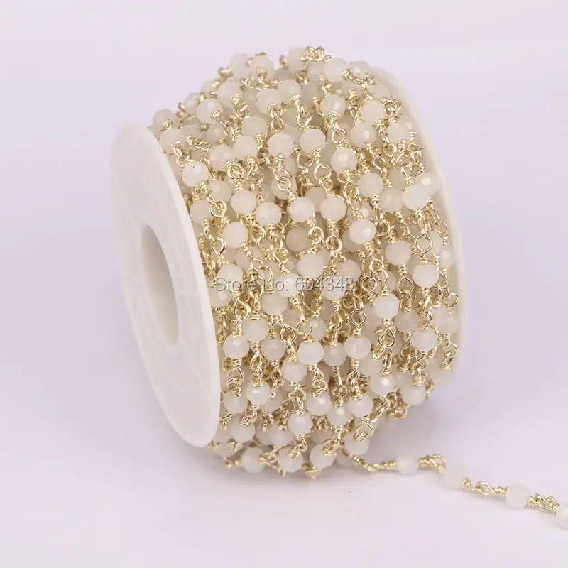 Бусины-цепочки золотого цвета с огранкой 5 метров | Украшения и аксессуары