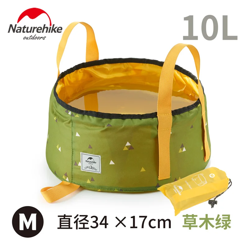Green 10L Naturehike Заводской магазин Сверхлегкий таз кемпинг складной водонепроницаемый таз складная сумка для воды - Цвет: Green 10L