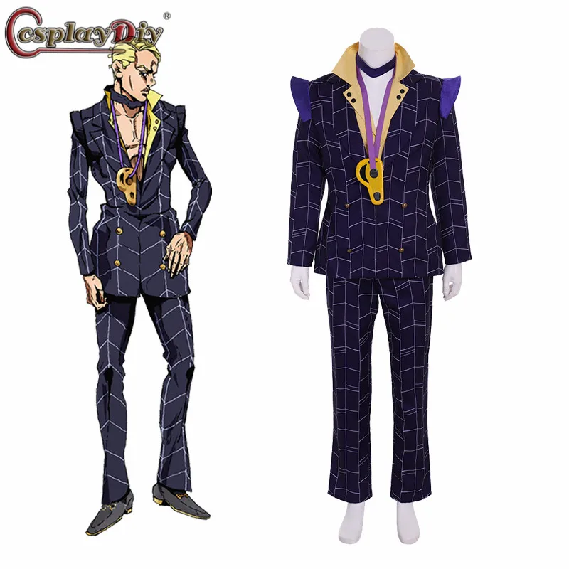 

Cosplaydiy JoJo's Bizarre Adventure: Vento Aureo Golden Wind Prosciutto Bruno Bucciarati Cosplay Costume Halloween Party Clothes