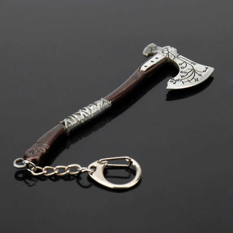 MQCHUN Kratos Guardian Shield Axe of Ice Keychain God War 4 Leviathan металлический брелок для ключей аксессуар