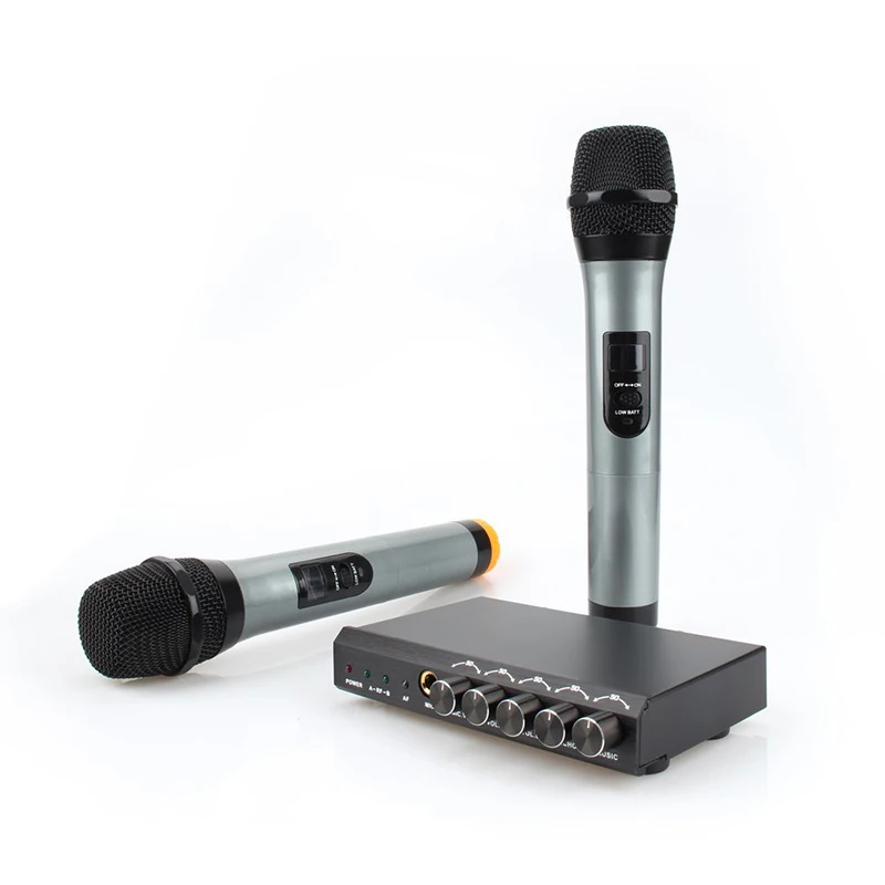 ARCHEER VHF Wireless Microphone System Professional 2 Handheld Mic Dual Channel Transmitter Systerm For Karaoke | Электроника