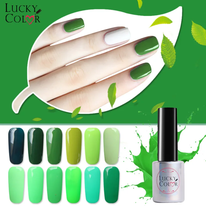Зеленый Гель лак для ногтей высокое качество долговечный отмачиваемый УФ