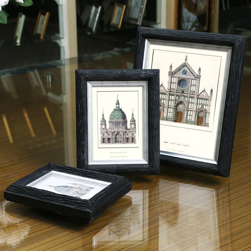 Винтажный художественный Декор деревянная готовая фоторамка настенная