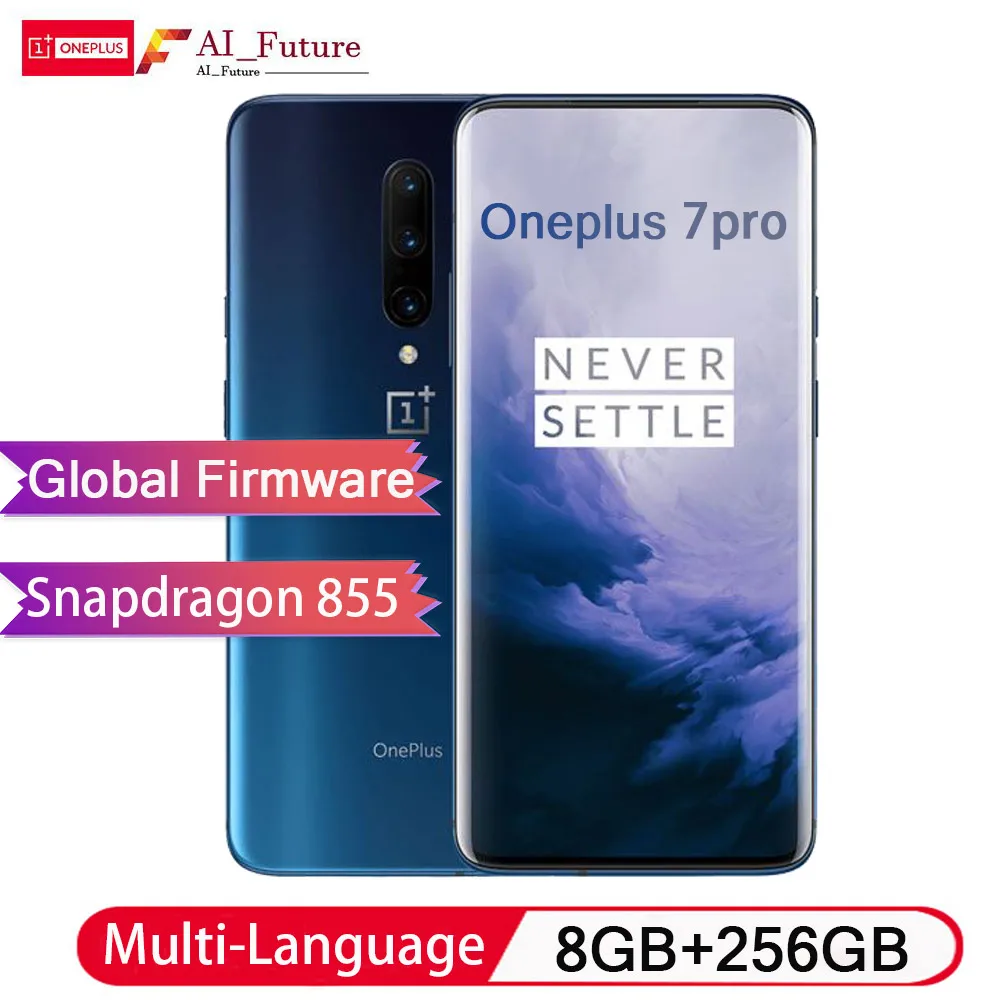 Оригинальный смартфон Oneplus 7 PRO с глобальной прошивкой 8 ГБ 256 Snapdragon 855 NFC 6 67 дюймов