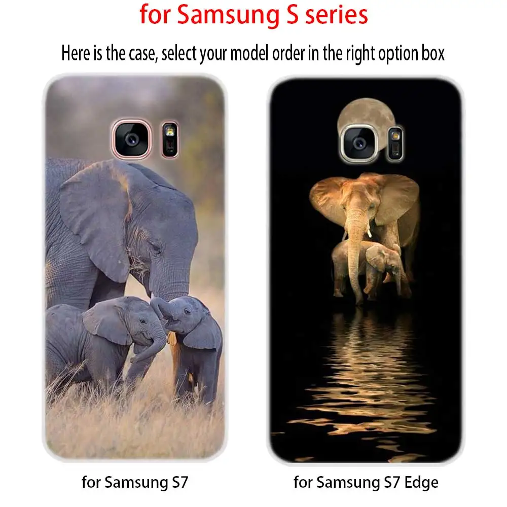 Мягкий силиконовый чехол с принтом слона для Samsung S30 S20 S11 S10 S9 S8 Plus lite 11e 10e Uitra