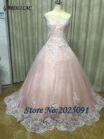 sweetheart blush pink quinceanera dresses ball gown tulle with white lace appliques sweet 16 dress vestidos 15 anos