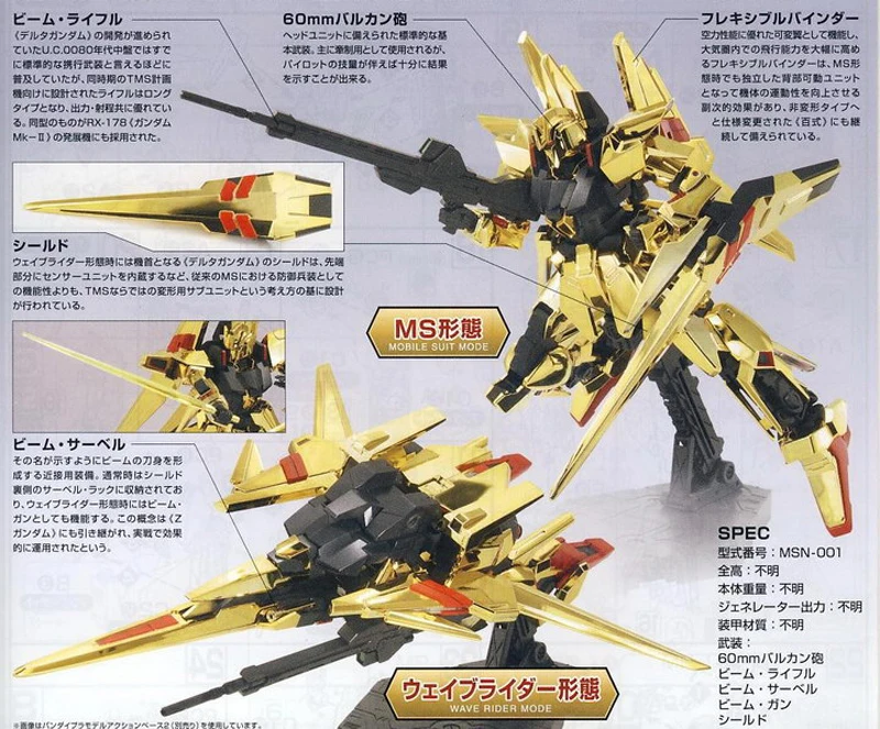 DABAN модель 1/144 HGUC позолоченная Delta GUNDAM из печати Редкие пятна деформируемые Фигурки для детей собранные игрушки подарки