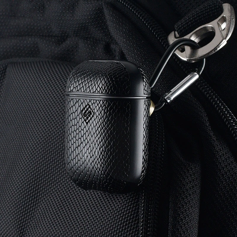 VETOMEET роскошные змеиной кожи Bluetooth беспроводной Чехол для наушников для Apple Airpods зарядное устройство крышка Крюк дизайн ультра тонкий
