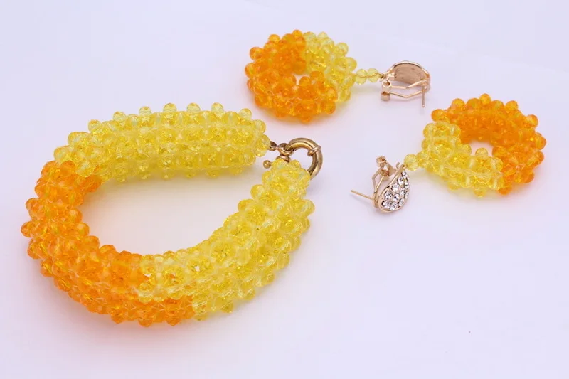 Dudo набор нигерийских свадебных бусин золотистого желтого и оранжевого цвета с