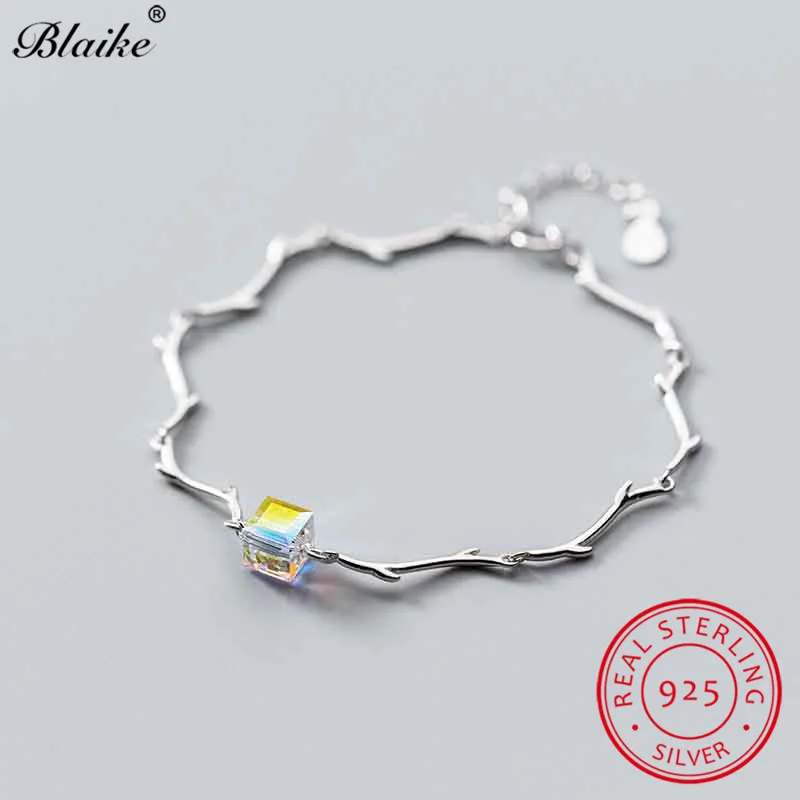 Очаровательные Геометрические Квадратные хрустальные браслеты для женщин