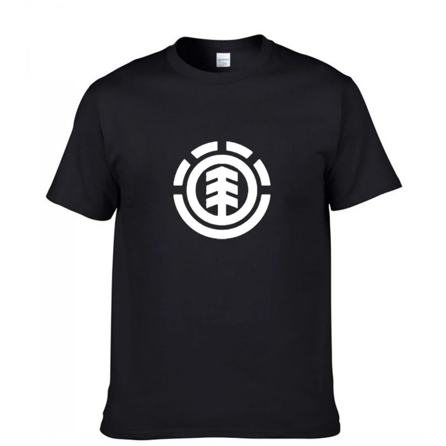 Хлопок мужчины Футболка O Шеи Tee Летом 2016 Новый Чистый Классический Скейтборд