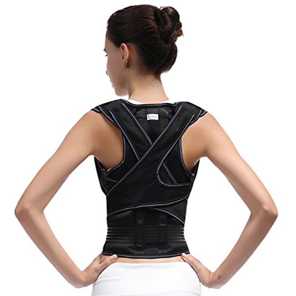 Дышащий Корректор Осанки Вернуться Поясничного Ключицы Плеча Талия Алюминий