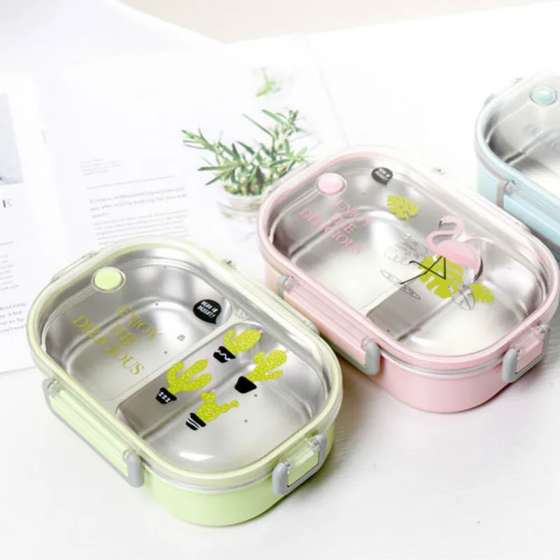 

Stainless Steel Lunch Box with Compartments Bento Box for Kids School Picnic Portable Food Container