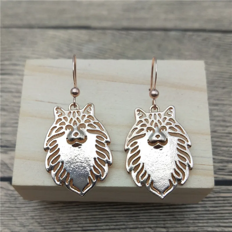 Новые серьги-подвески в виде кота из норвежского леса трендовые стильные висячие