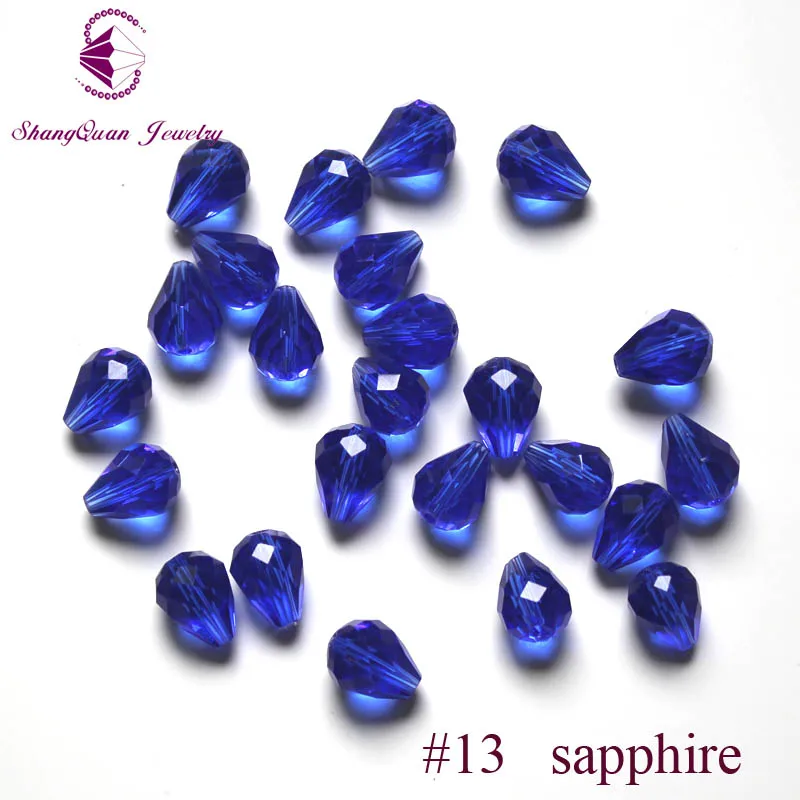 Хрустальные бусины капли 10x8 мм чудесный цвет сделай сам ювелирное ожерелье из