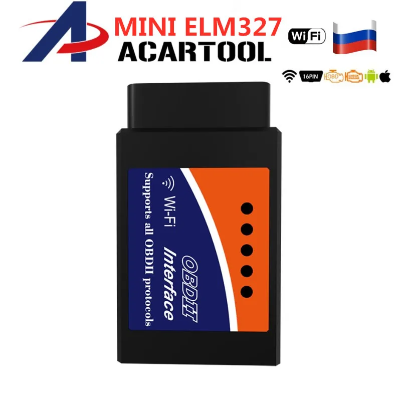 Мини elm327 wifi/Bluetooth OBD2 V1.5/2,1 elm327 V1.5 OBD 2 Автомобильный диагностический инструмент сканер elm327 OBDII адаптер автоматический диагностический инструмент