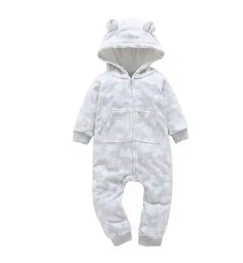 greywhite cao Рождественские детские комбинезоны; одежда для малышей; зимняя одежда для новорожденных; одежда для маленьких мальчиков и девочек; флисовый комбинезон; комбинезоны; детский зимний костюм - Цвет: greywhite cao