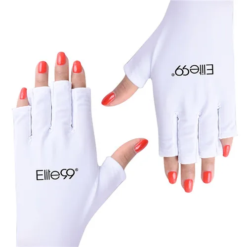 White Elite99 Анти УФ-перчатка для УФ-излучения Защита 1 пара перчаток инструмент для ногтей светодиодный сушилка излучения 3 цвета защита рук - Цвет: White