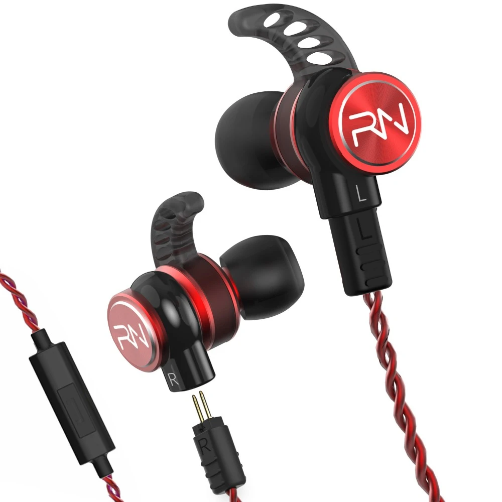 RenoNext RX6 Dual Driver наушники Super Bass Гарнитура Стереонаушники с микрофоном HIFI для