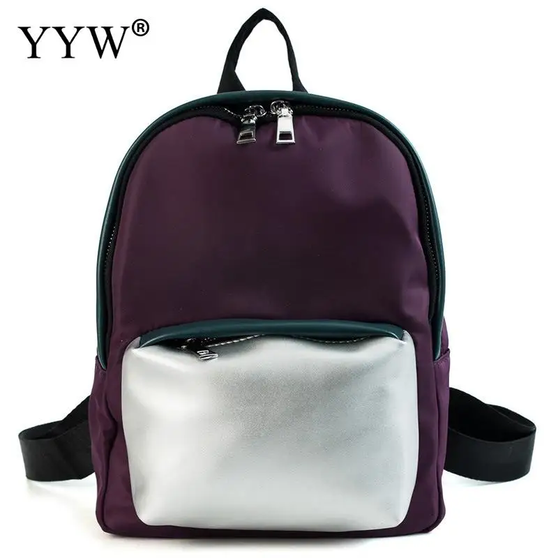 Повседневный нейлоновый рюкзак для женщин черные водонепроницаемые нейлоновые