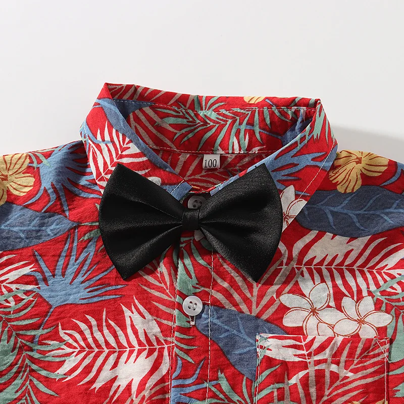 Комплект детской одежды летняя От 1 до 6 лет для мальчиков пляжный стиль рубашка с