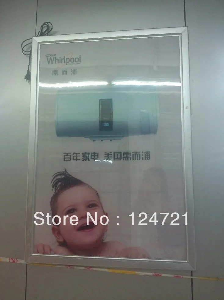 Тонкая светодиодная защелкивающаяся подвесная рамка для плаката светодиодный