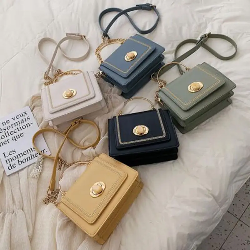 

Solid color Leather Mini Crossbody Bags For Women 2020 Summer Messenger Shoulder Bag Female Travel Phone Purses and Handbags