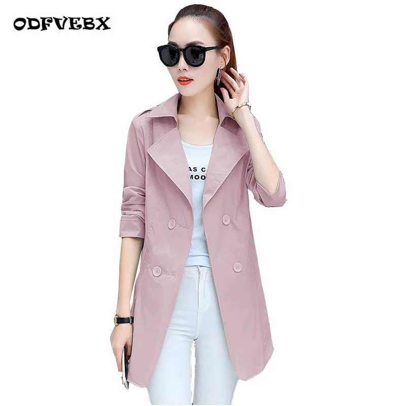 Высококачественная Новинка весна-осень 2020 Женская ветровка пальто Модная тонкая