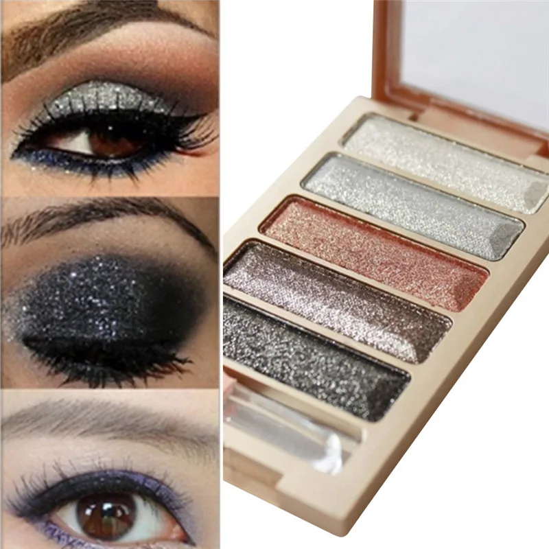 Модные блестящие тени для макияжа 5 цветов водостойкие век 2018 Anne|glitter eyeshadow makeup|shadow