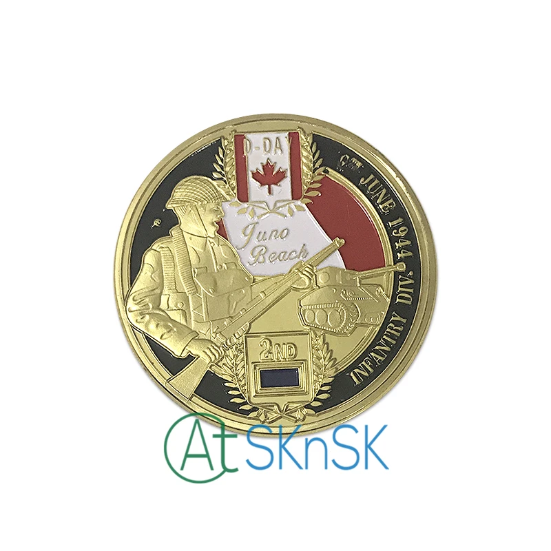 Оптовая продажа хорошее качество Канада памятные монеты WW2 D Day Juno пляжные