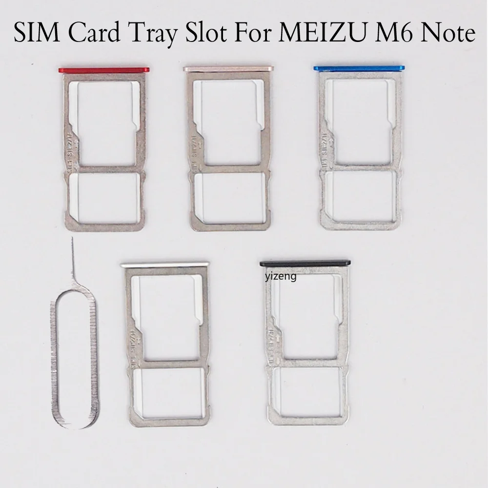 

New For Meizu M6 note SIM Card Tray Holder Replacement Parts SIM Card Slot Holder Sim Cards Adapters for meizu M6note