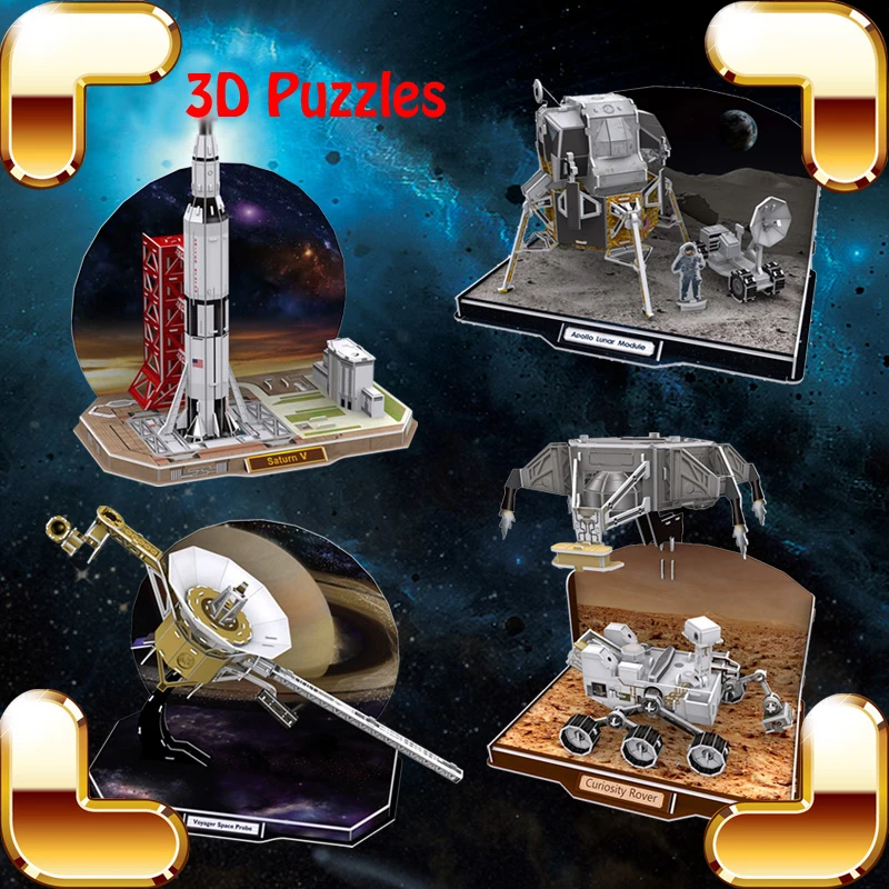 Подарок на Новый год Appollo Spaceflight аппарат 3D Пазлы Сделай Сам IQ игра дети ручной работы украшение дома игрушки