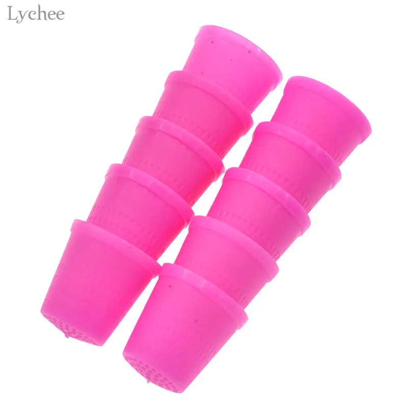Lychee Life 10 шт Пластиковый наперсток для защиты пальцев Красочные инструменты