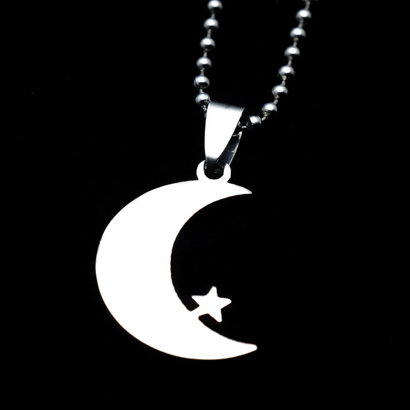 Ожерелье из нержавеющей стали с изображением мусульманского Полумесяца и