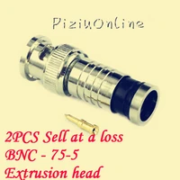 2pcslot yt136 bnc75 5 extrusion head full copper quality the gold plated copper needle free shipping