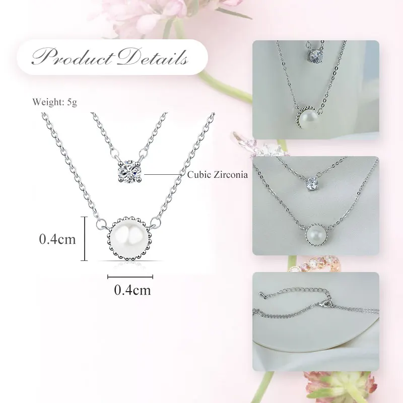 Круглые жемчужные ожерелья UMODE корейские многослойные ожерелья-цепочки для