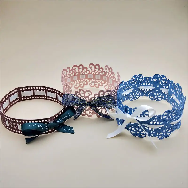 Вырубные штампы из металла с тиснением кружева в стиле винтаж для скрапбукинга, декорирования альбомов и создания открыток.