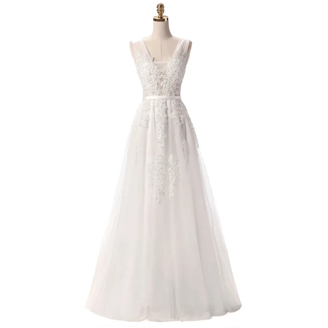 Robe De Soiree SSYFashion, кружевное, с бисером, сексуальное, с открытой спиной, длинное вечернее платье, для невесты, банкета, элегантное, длина до пола, для вечеринки, выпускного вечера - Цвет: White