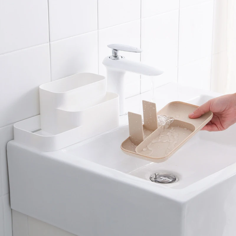 

Plastic Storage Holders Racks Shelf Shelves Organizer Cosmetic Makeup Seasonings Boxes Case Bathroom Kitchen Accessories Items