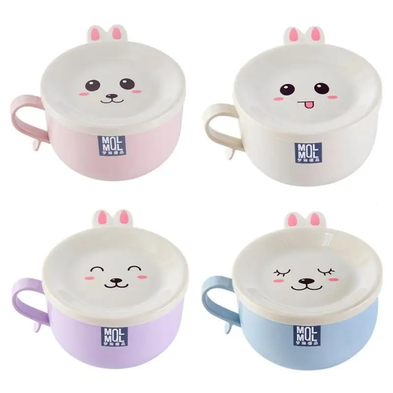 Смайлик мультфильм Лапша Миски Детские посуда салат фрукты миска для супа еда